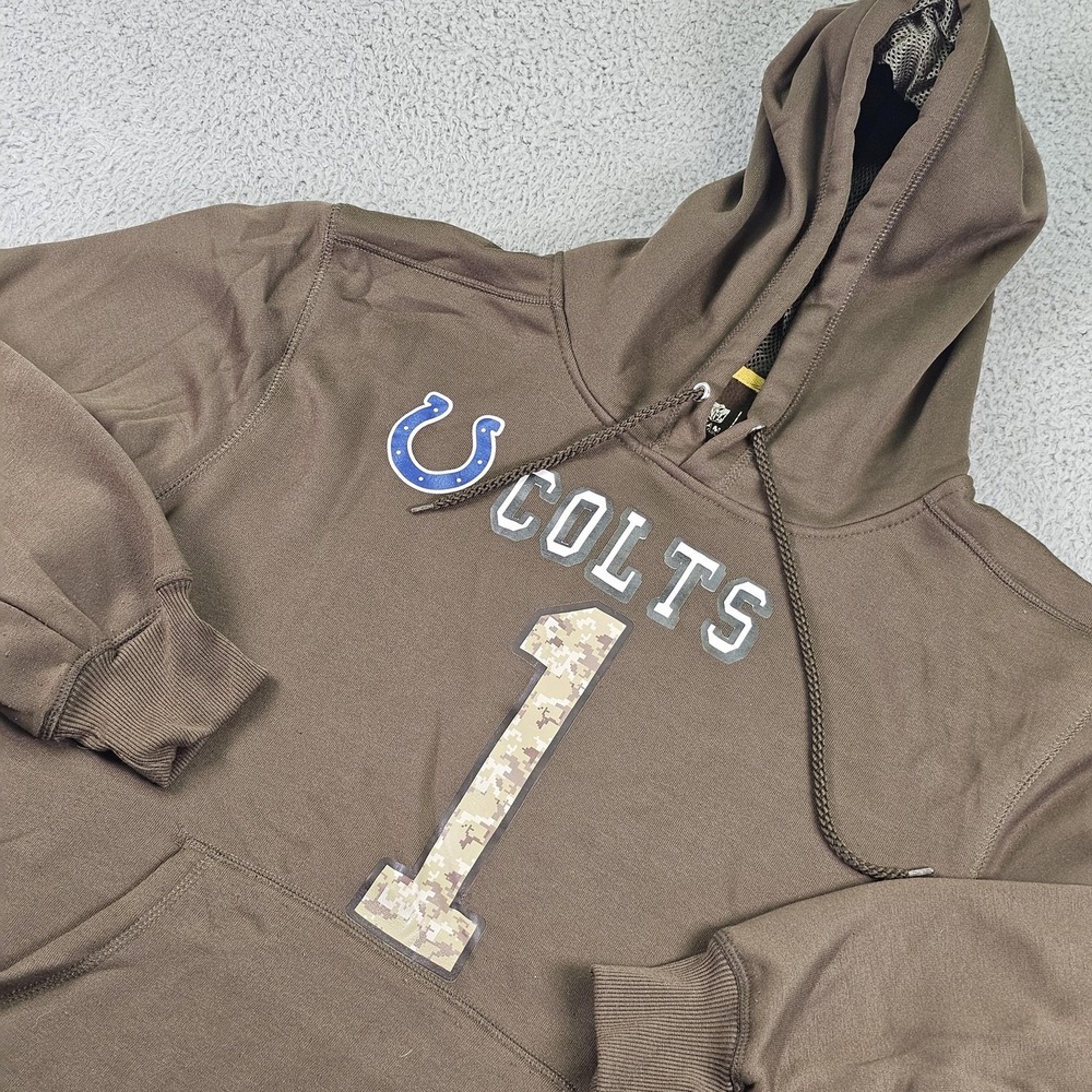 Indianapolis‎ Colts Hoodie Sweatshirt Small NFL Nike Salute to Service McAfee 1